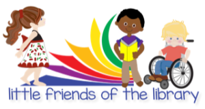 little friends of the library inclusive logo